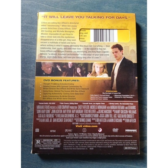 Gone Baby Gone DVD - Picture 2 of 4